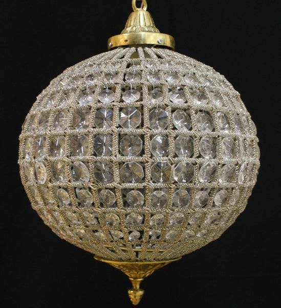 Hanglamp met geslepen kristallen